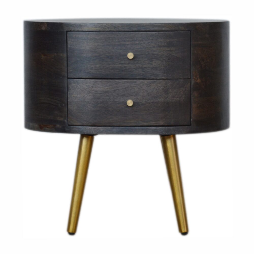 Canada Ash Black Nightsand with Brass Legs Suppliers