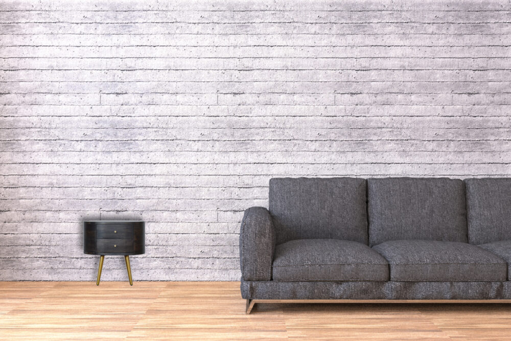 Ash Black Nightsand with Brass Legs - Image 10