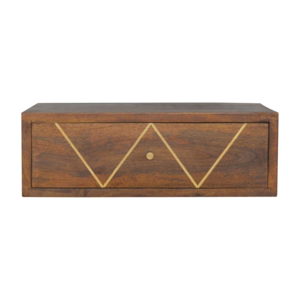 Canada Floating Chestnut Brass Nightsand Suppliers