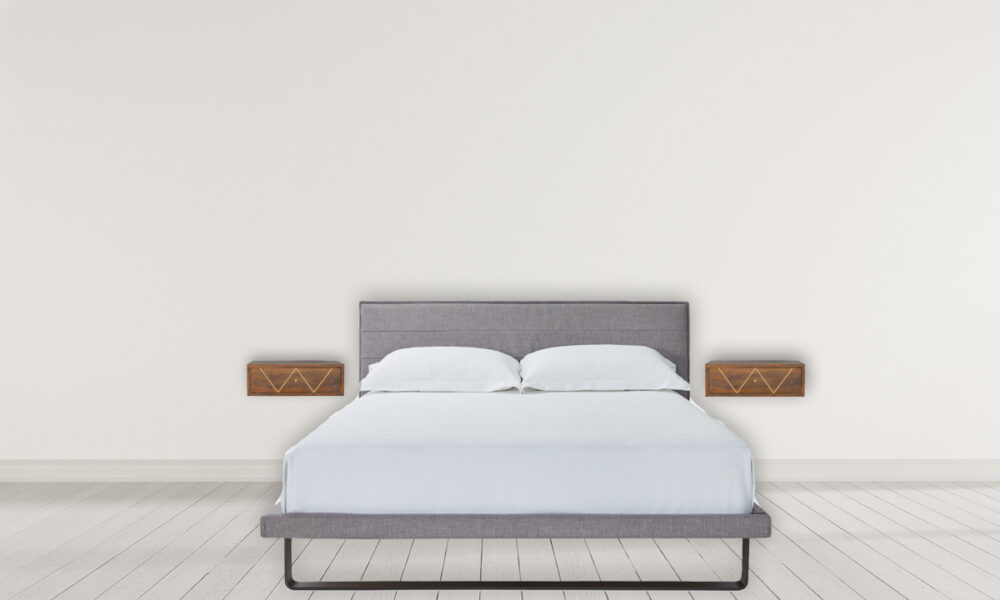 Floating Chestnut Brass Nightsand - Image 10
