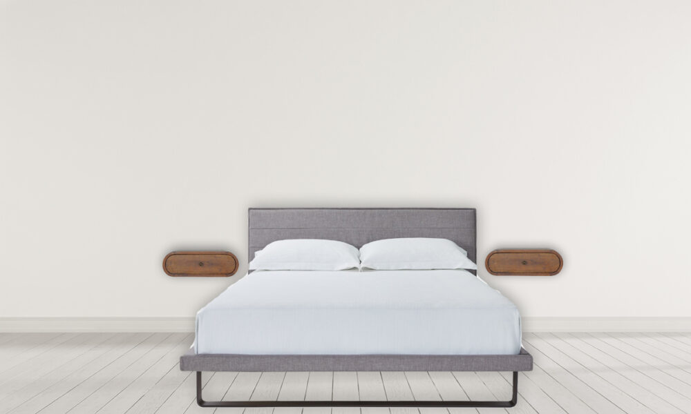 Wall Mounted Round Chestnut Nightsand - Image 10