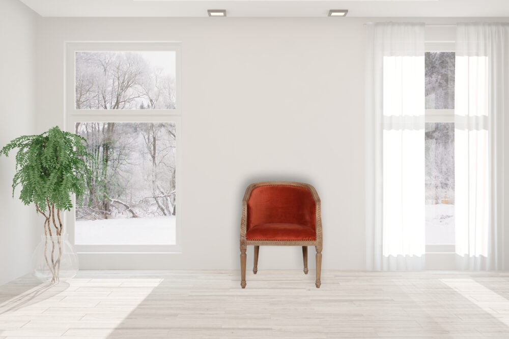 Rust Velvet Occasional Chair - Image 10