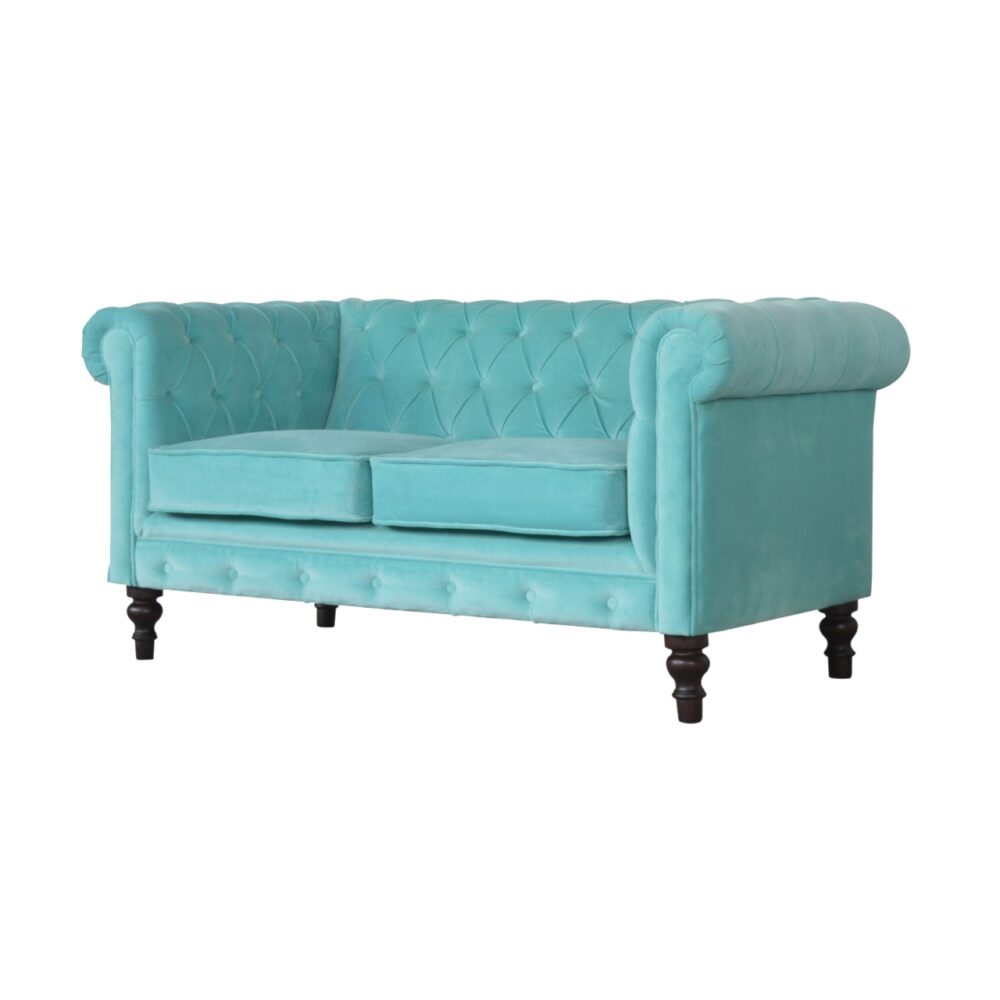 wholesale Aqua Velvet Chesterfield Sofa for resale