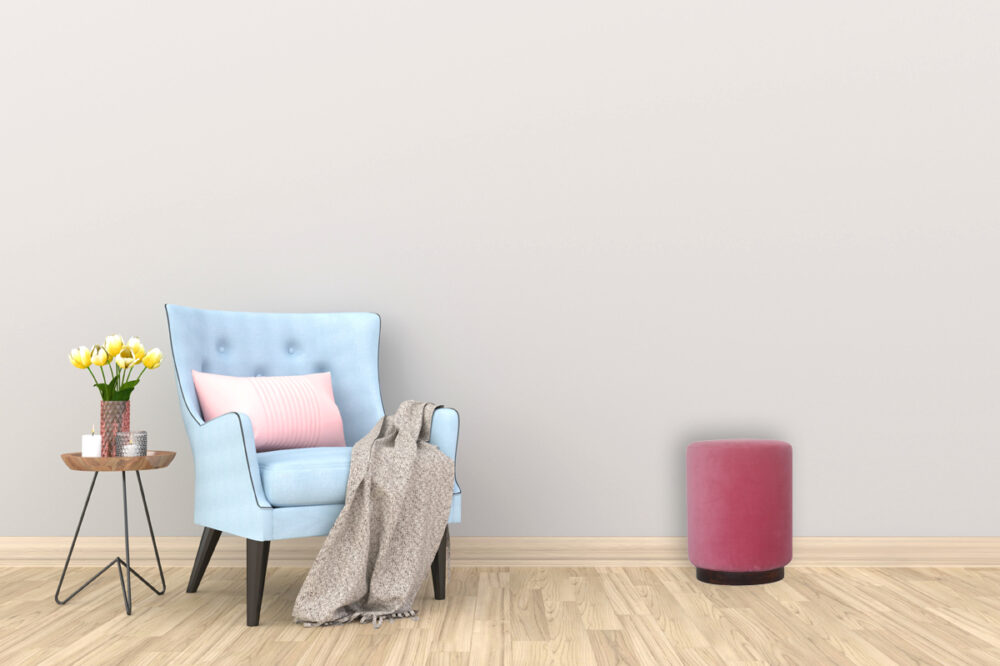 Pink Velvet Wooden Footstool - Image 10