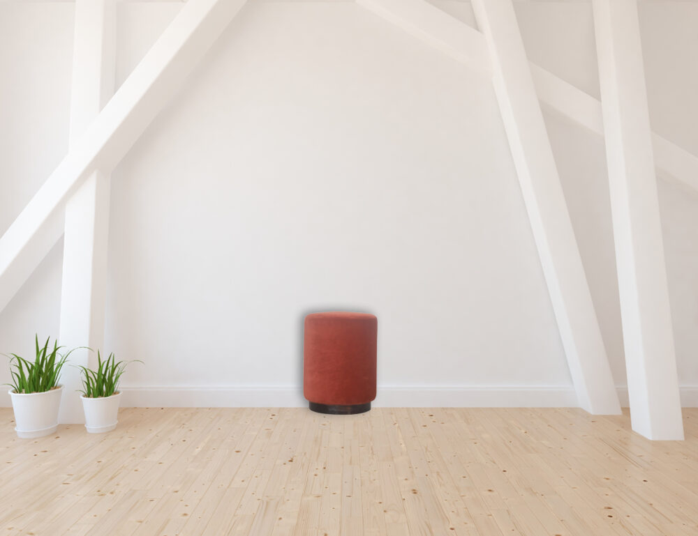 Canada Brick Red Footstool with Gold Base Suppliers