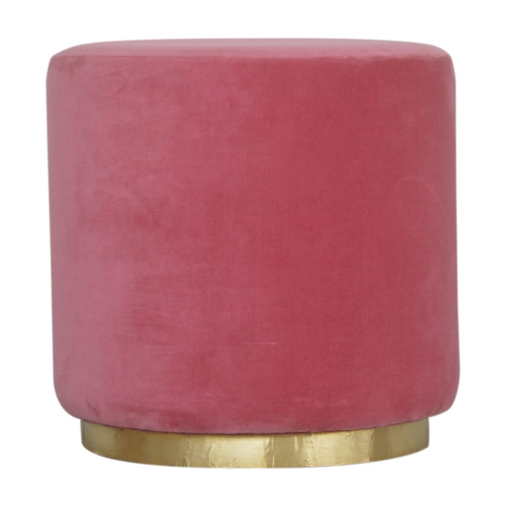 Canada Large Pink Footstool with Gold Base Suppliers