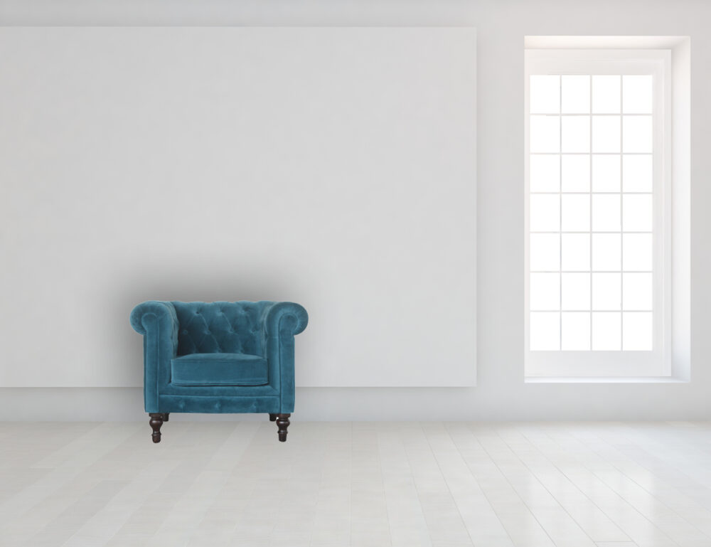 Canada Teal Velvet Chesterfield Armchair Suppliers