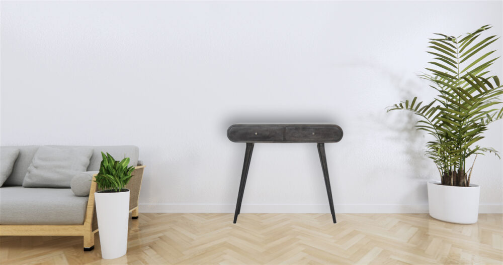 Canada Ash Black Curve Console Table Suppliers