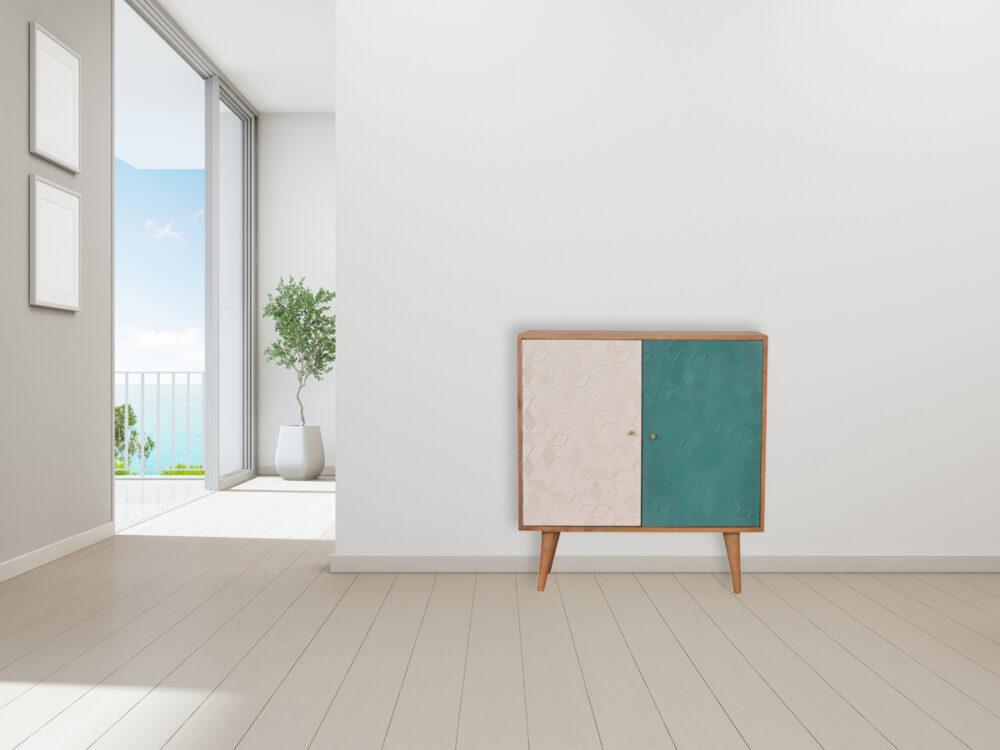 Canada Acadia Teal and White Cabinet Suppliers