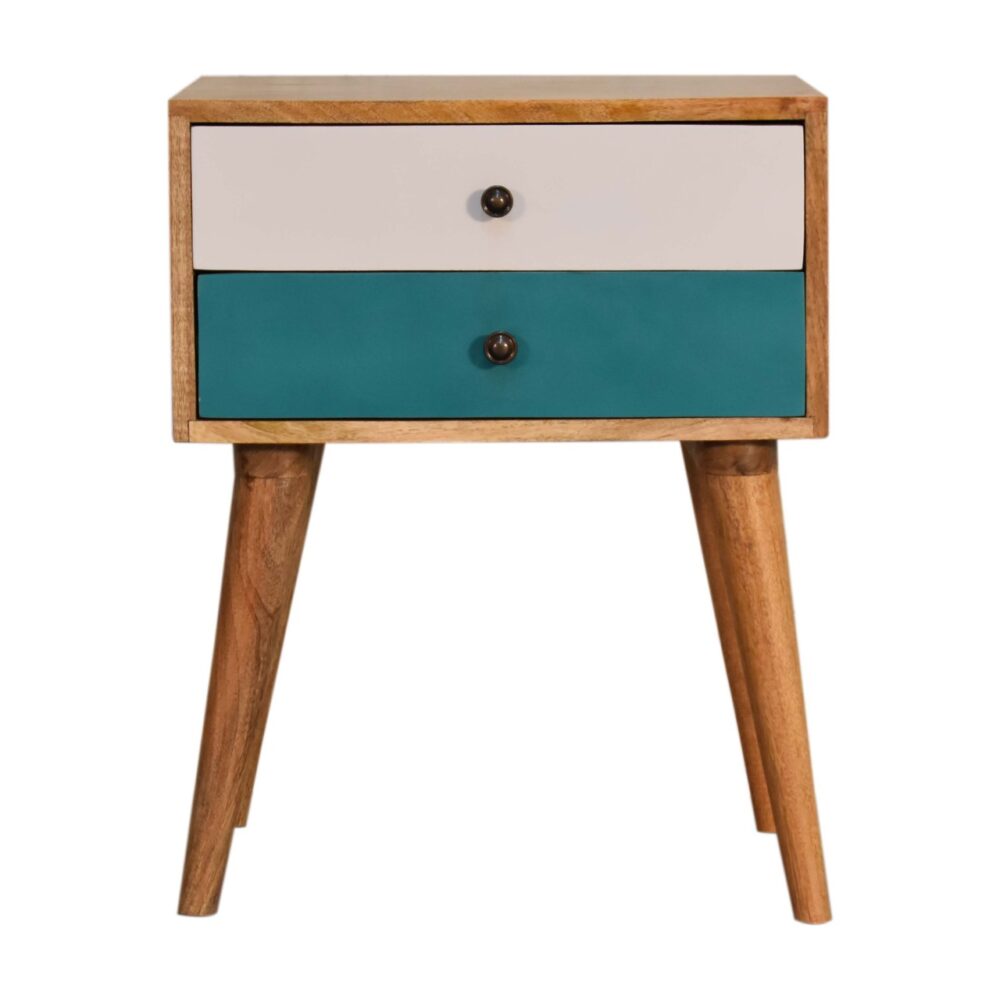 Canada Teal Modern Solid Wood Nightsand Suppliers