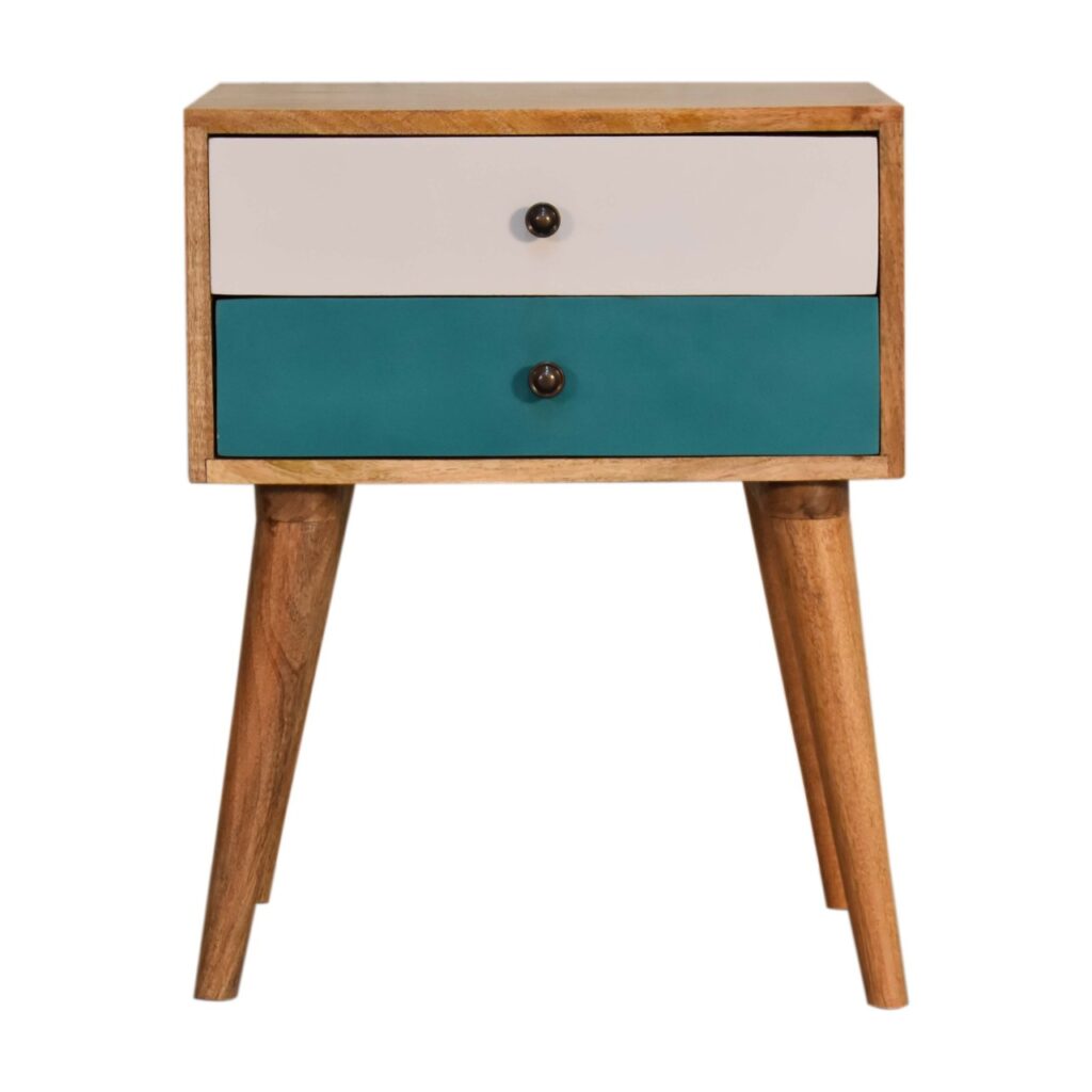 Canada Teal Modern Solid Wood Nightsand Suppliers