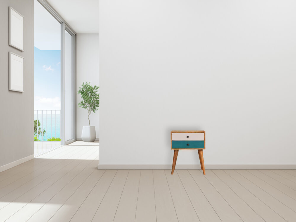Canada Teal Modern Solid Wood Nightsand Suppliers