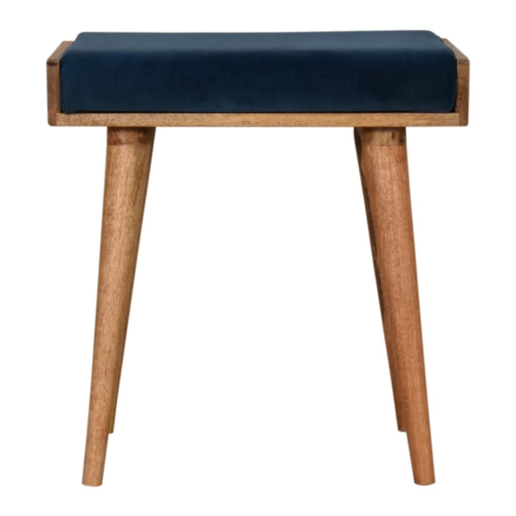 Canada Teal Velvet Tray Style Footstool Suppliers