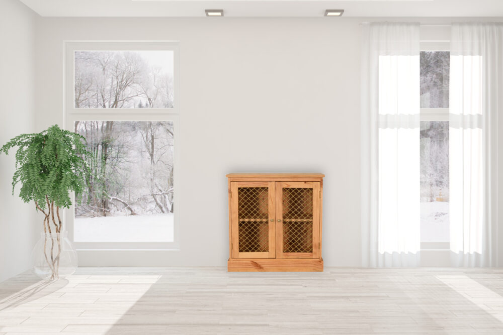 Caged Pine Cabinet - Image 10