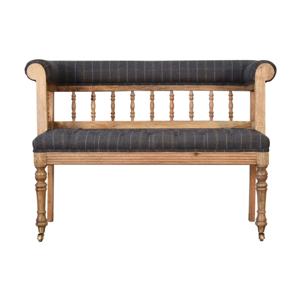 Canada Pewter Deep Button Hallway Bench Suppliers