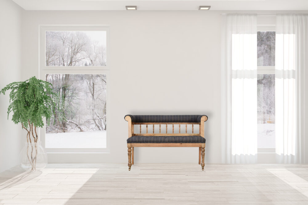 Canada Pewter Deep Button Hallway Bench Suppliers