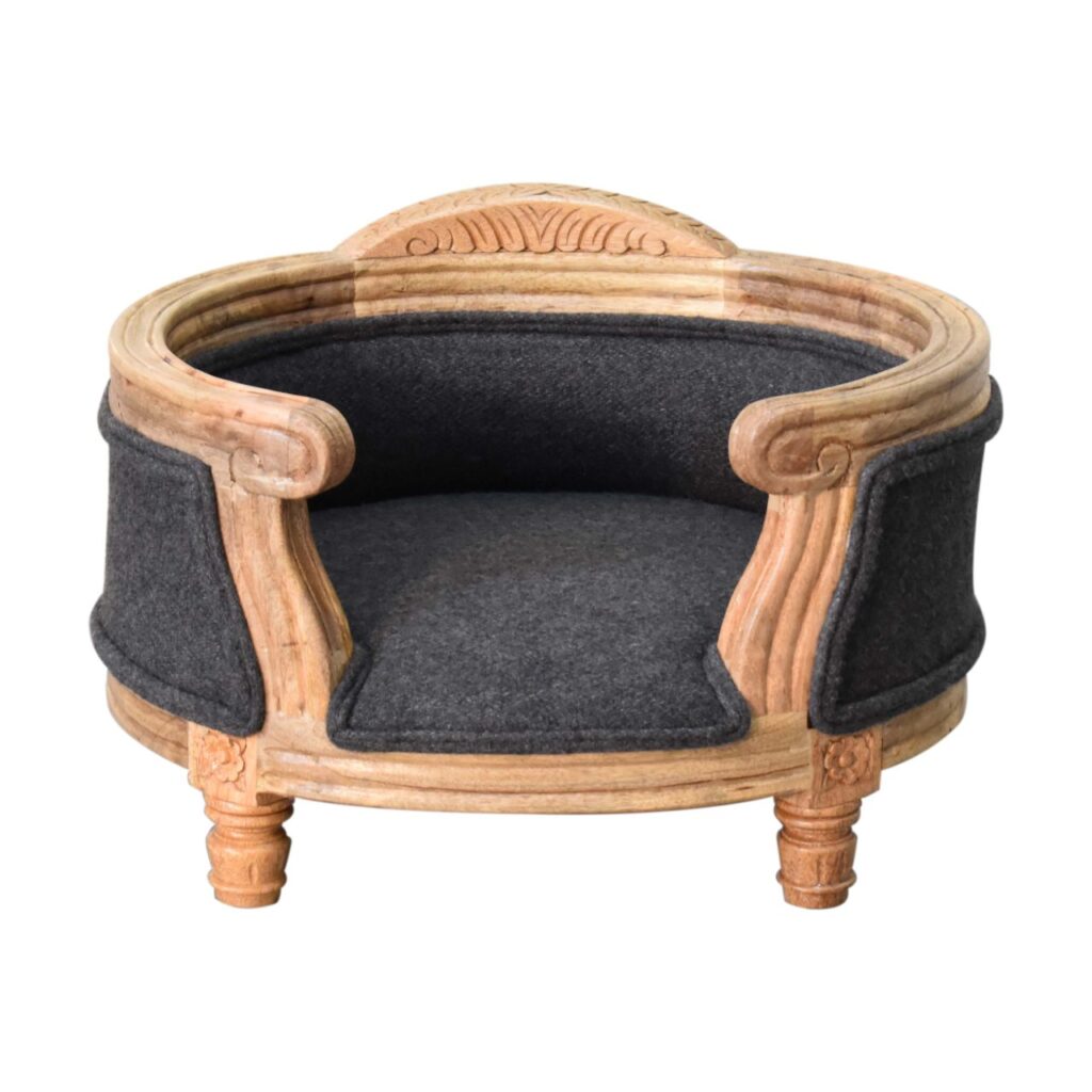 Canada Carved Battleship Tweed Pet Bed Suppliers
