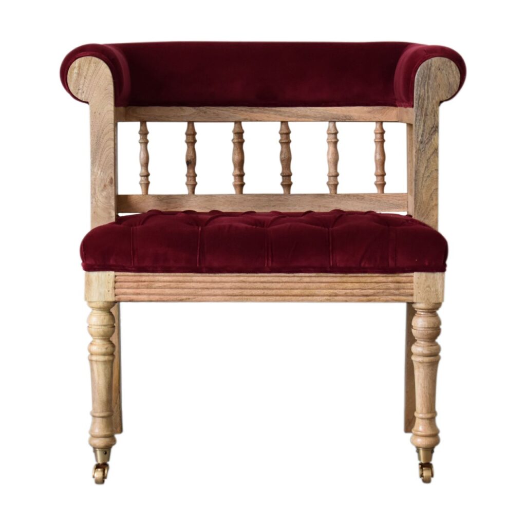 Canada Wine Red Mini Deep Button Bench Suppliers