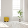 Canada Mustard Velvet Pleated Footstool Suppliers