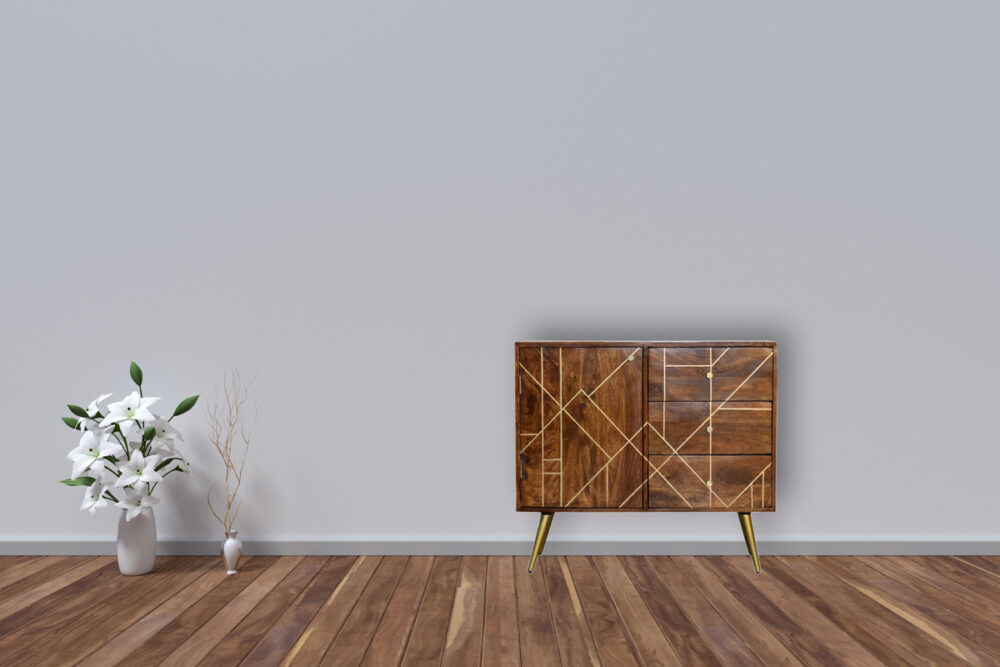 Canada Chestnut Inlay Abstract Sideboard Suppliers