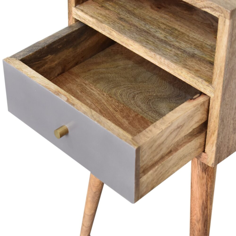 Mini Slate Grey Hand Painted Bedside for resell