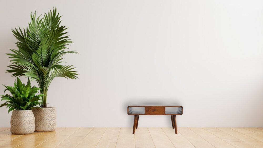 Curved Chestnut Coffee Table - Image 10
