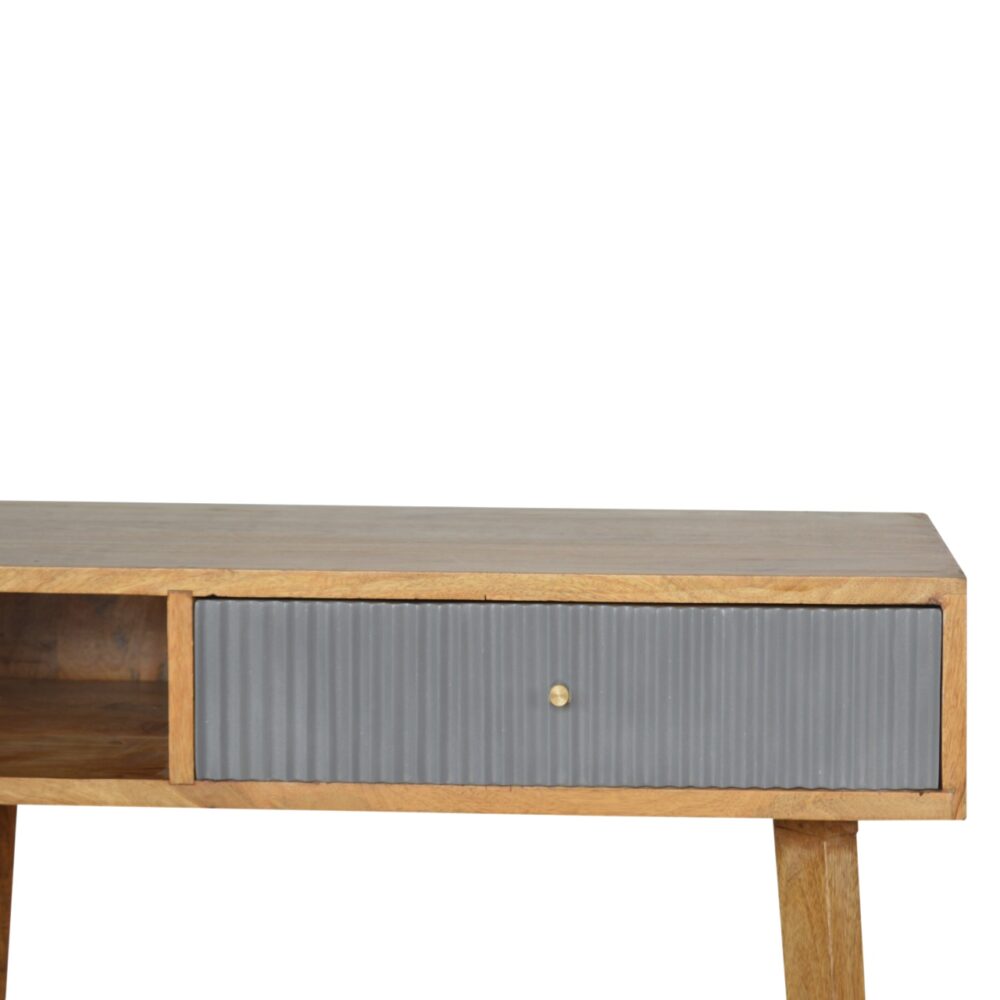 Grey Line Carved Writing Desk - Image 4