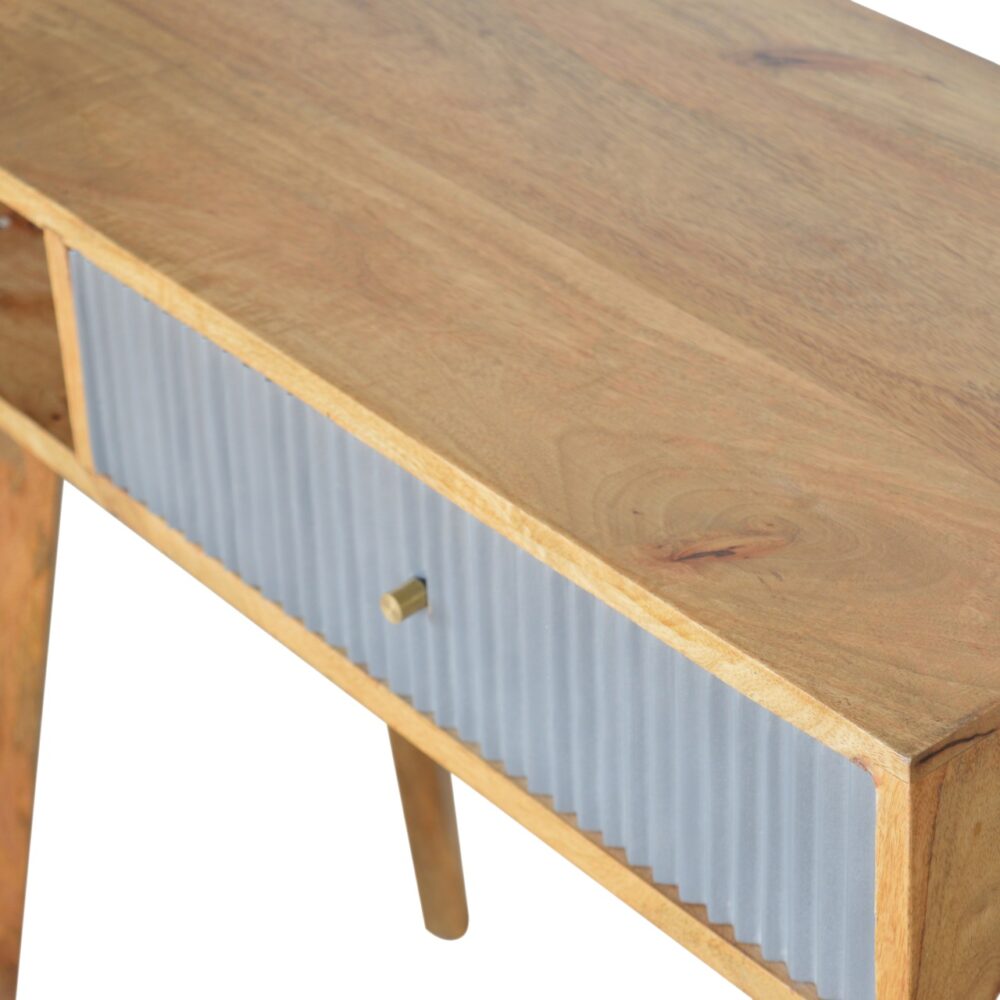 Grey Line Carved Writing Desk - Image 5