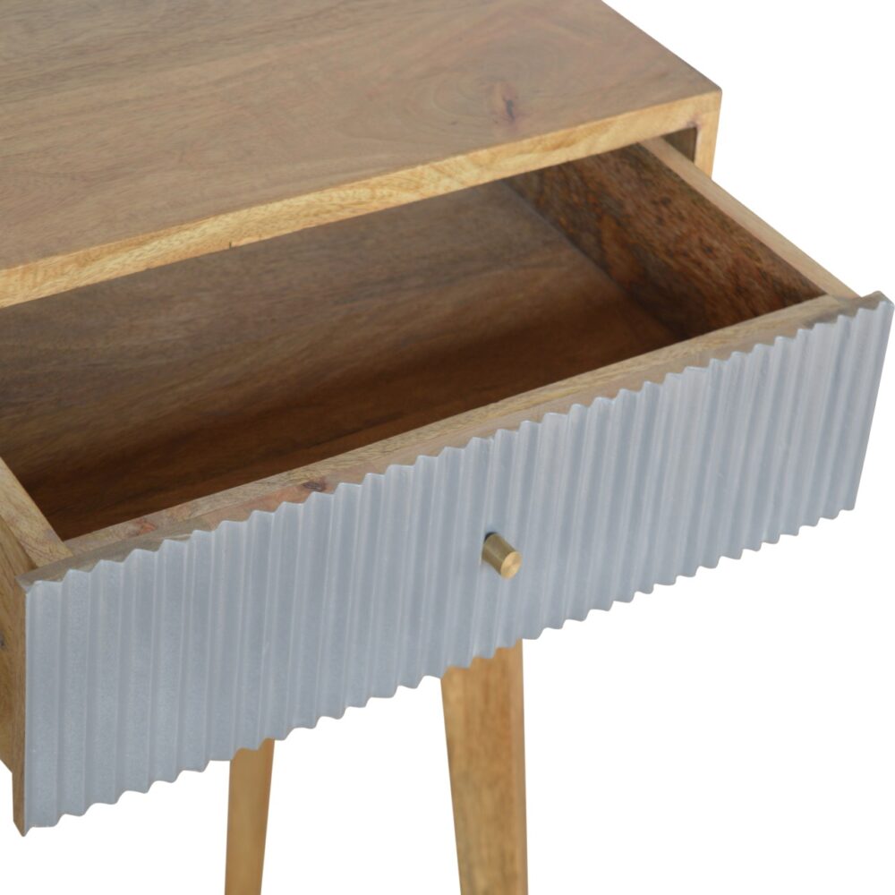 Grey Line Carved Writing Desk - Image 6
