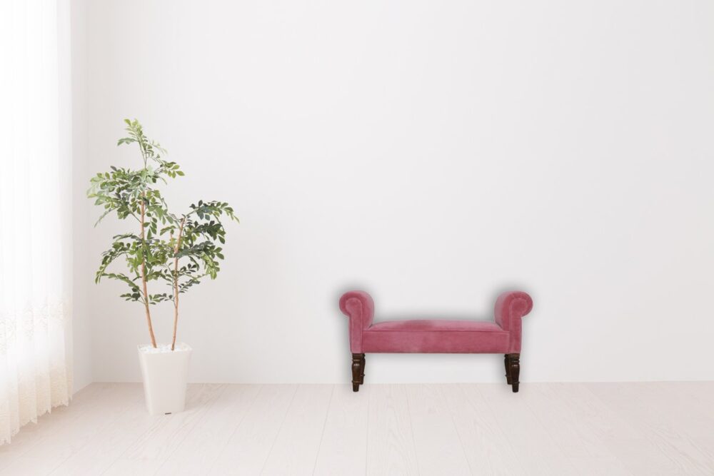 Pink Velvet Bench - Image 10