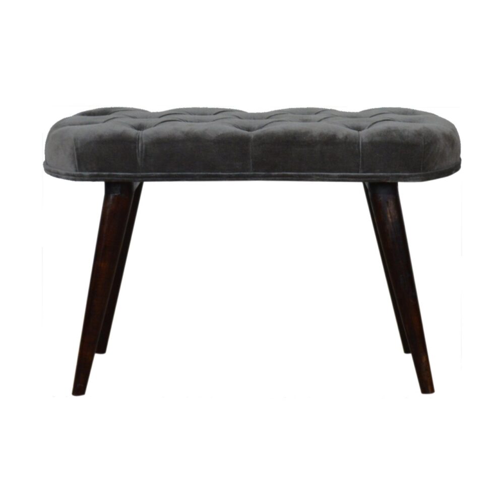Canada Grey Velvet Gold Base Footstool Suppliers