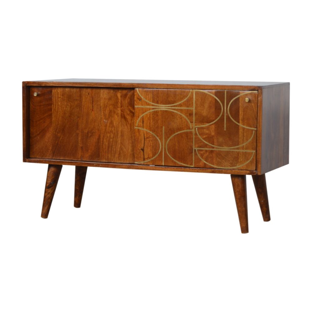 Chestnut Abstract Inlay Sideboard - Image 2