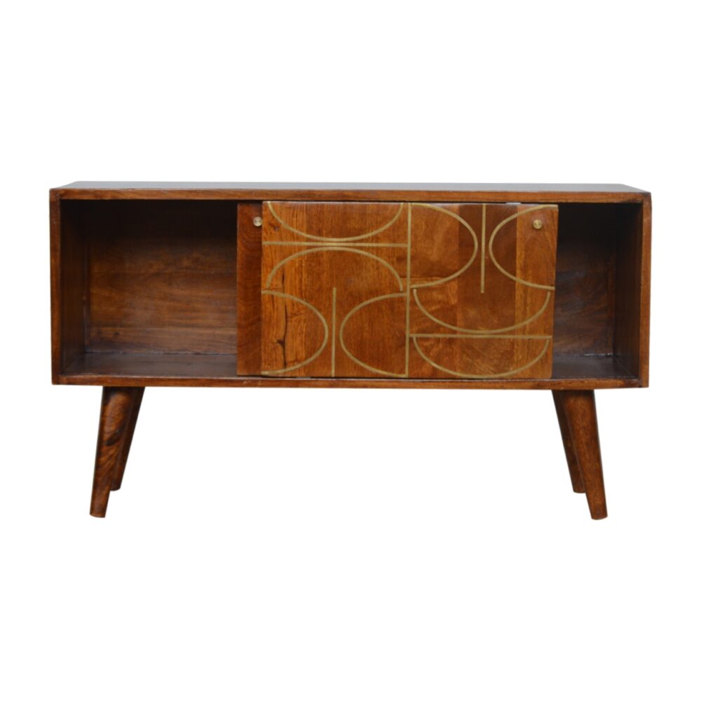 Chestnut Abstract Inlay Sideboard - Image 6