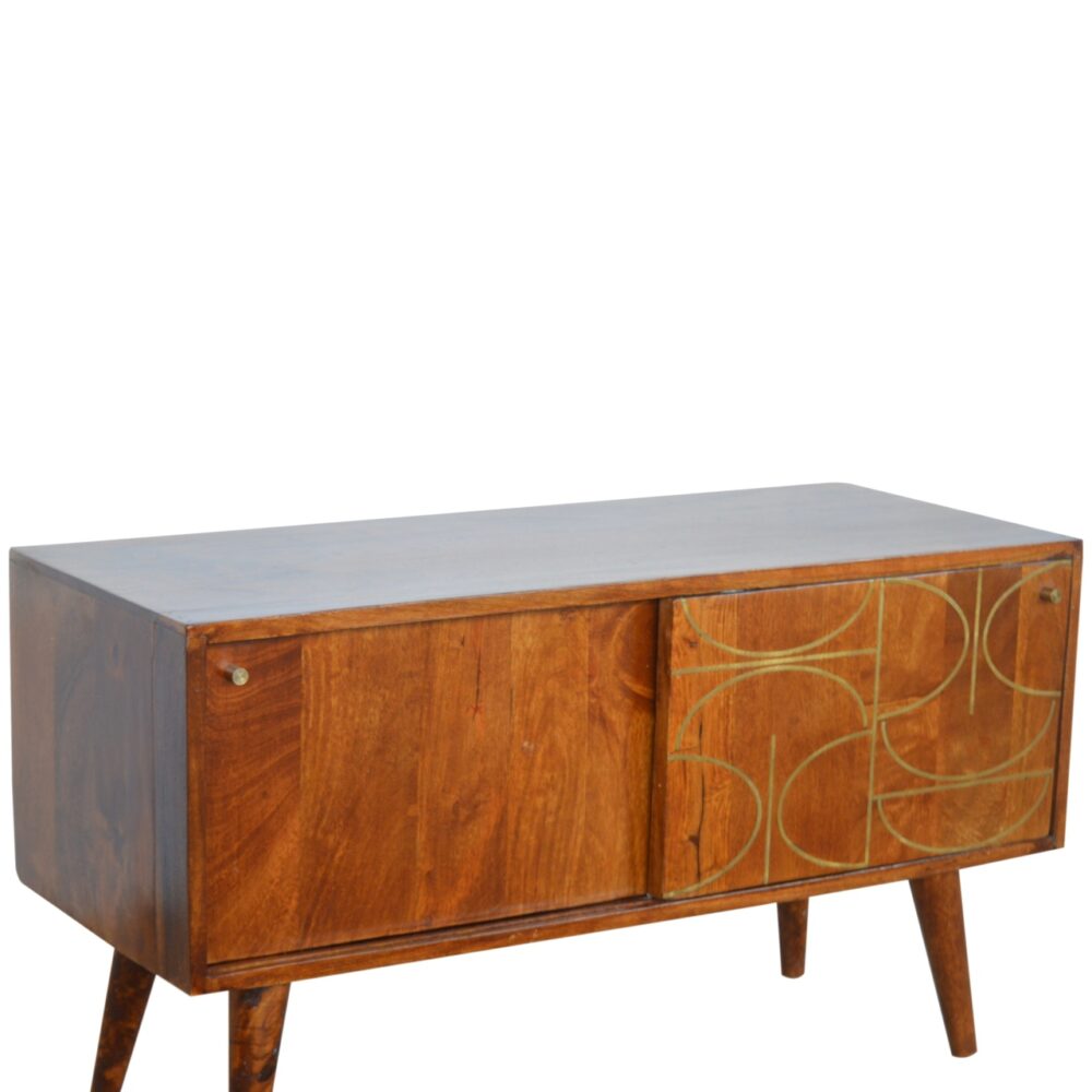 Chestnut Abstract Inlay Sideboard - Image 7