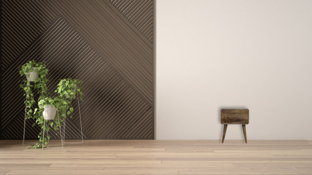 Curved Classic Grey Washed Nightsand - Image 10