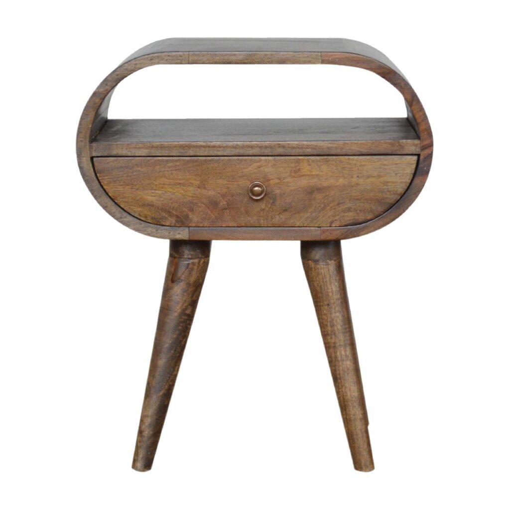 Canada Grey Washed Circular Nightsand Suppliers