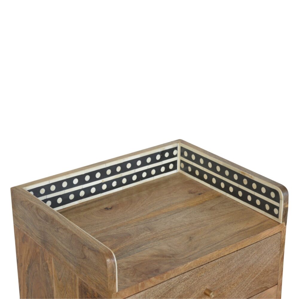 Bone Inlay Gallery Back Nightsand - Image 4