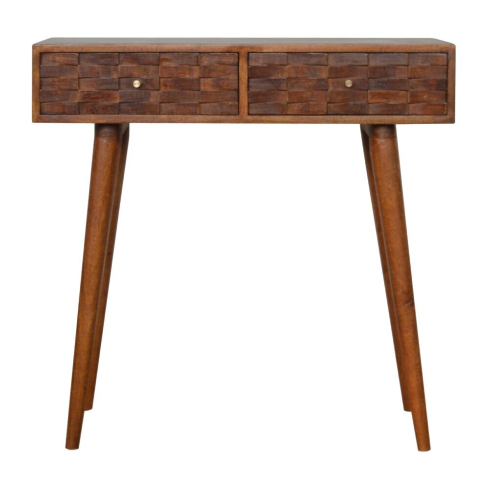 Canada Tile Carve Chestnut Console Suppliers