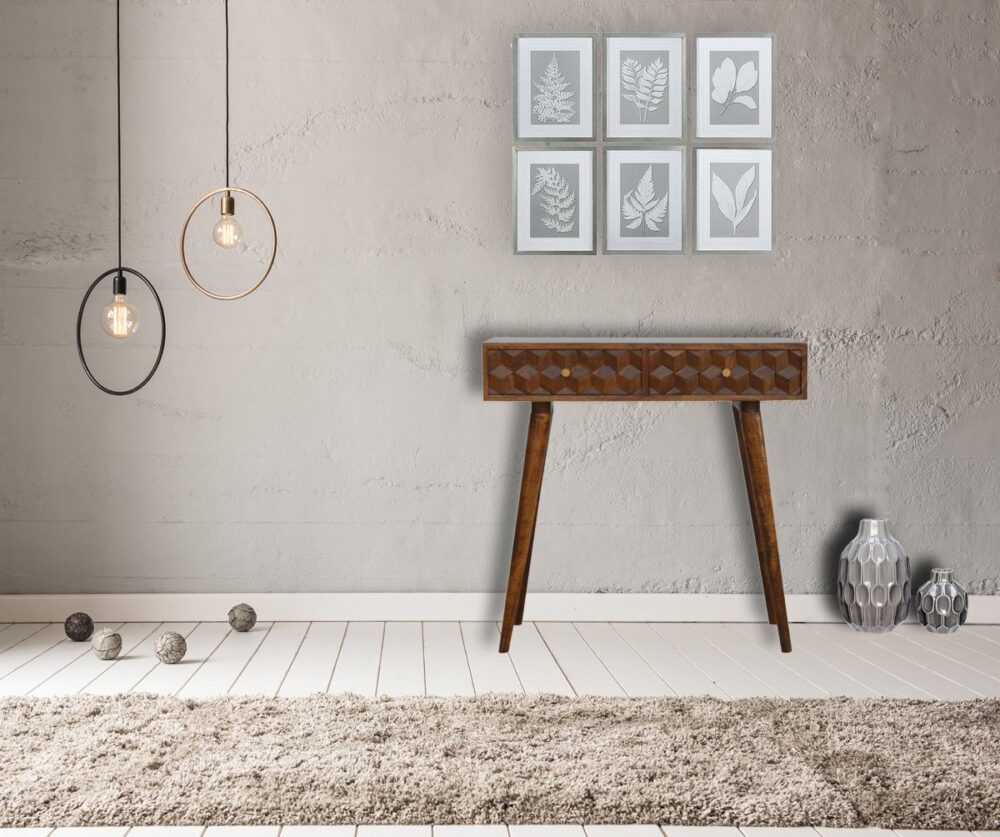 Chestnut Cube Console Table - Image 10