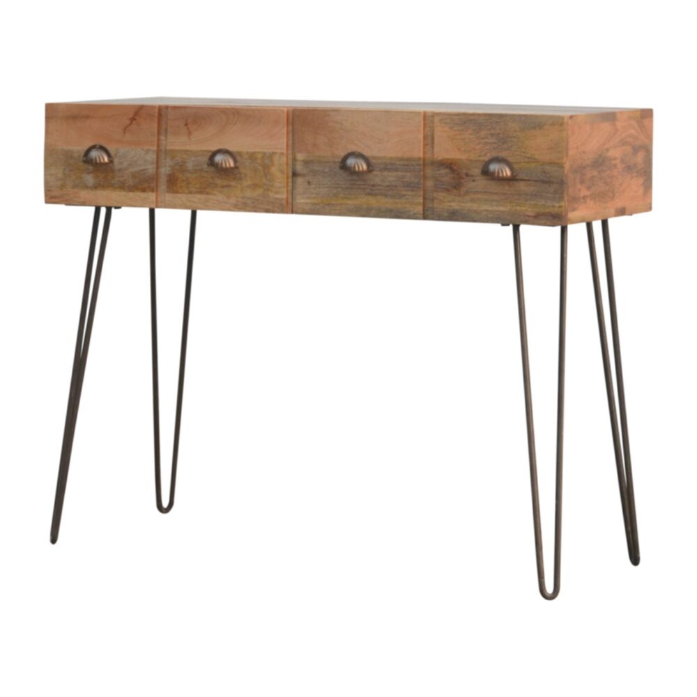 Iron Base 2 Drawer Console Table - Image 3