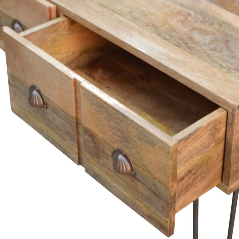 Iron Base 2 Drawer Console Table - Image 7