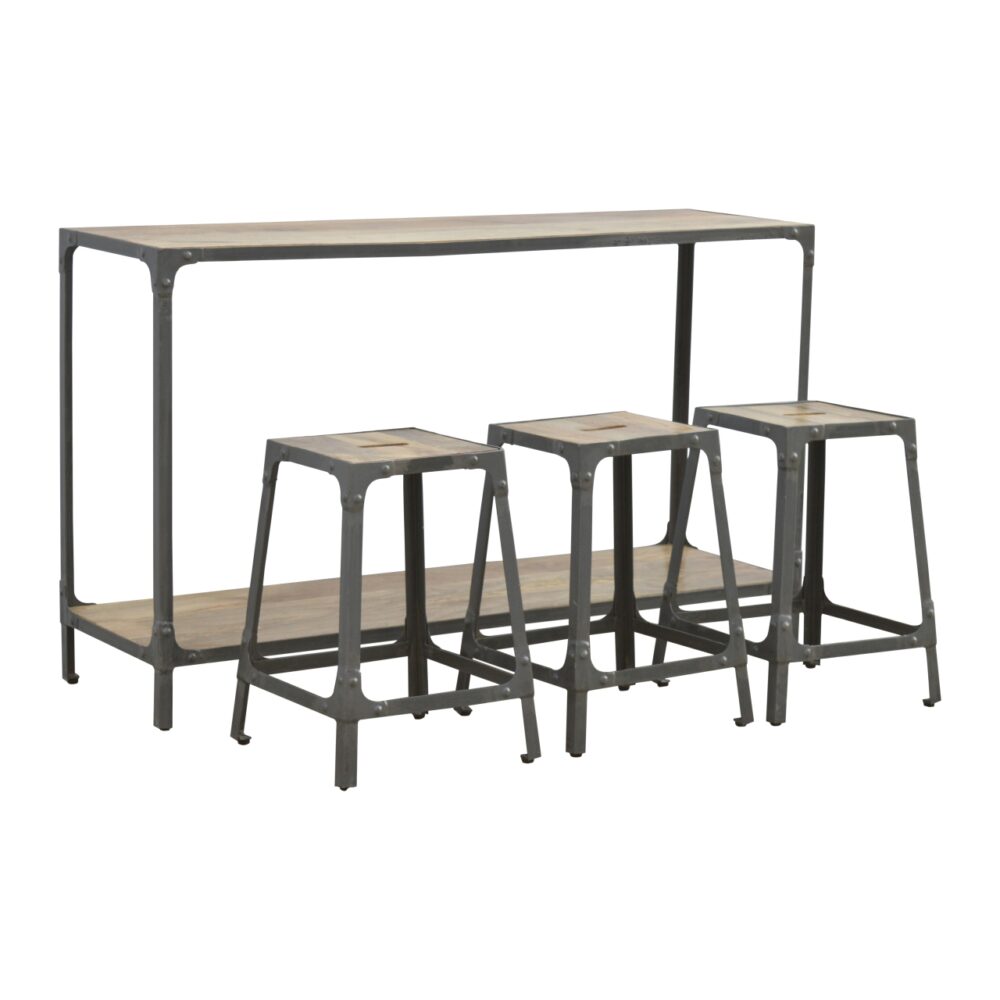 Hallway Console with 3 Stools - Image 3