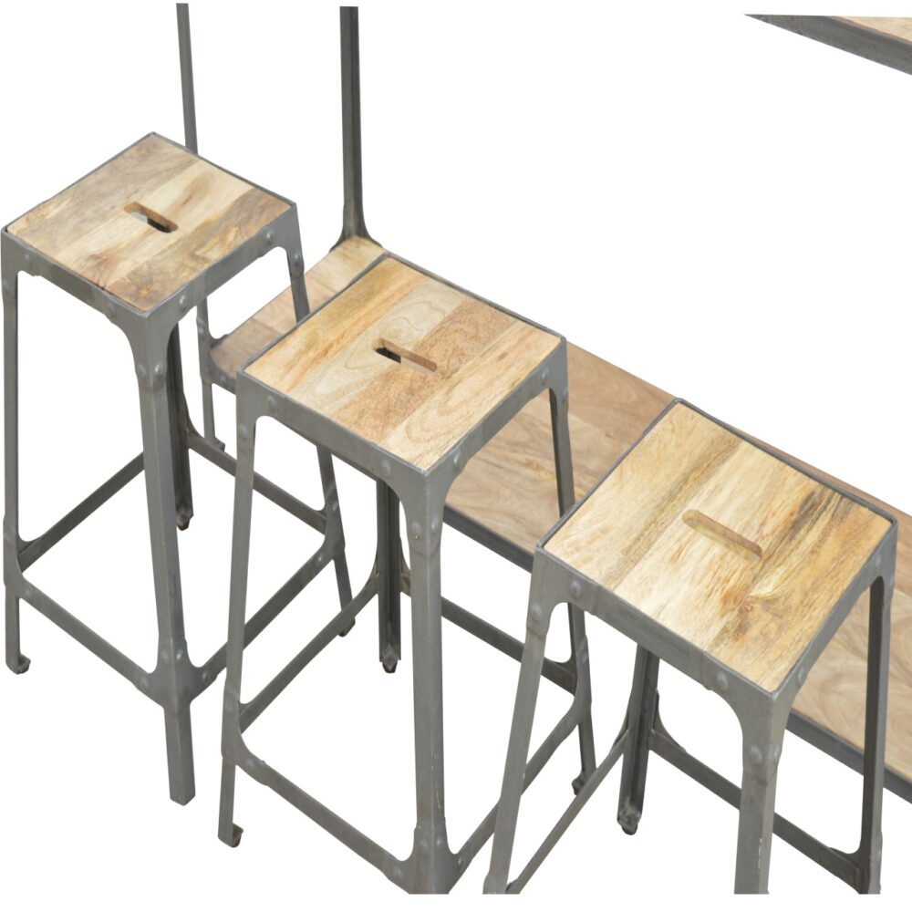 Hallway Console with 3 Stools - Image 6