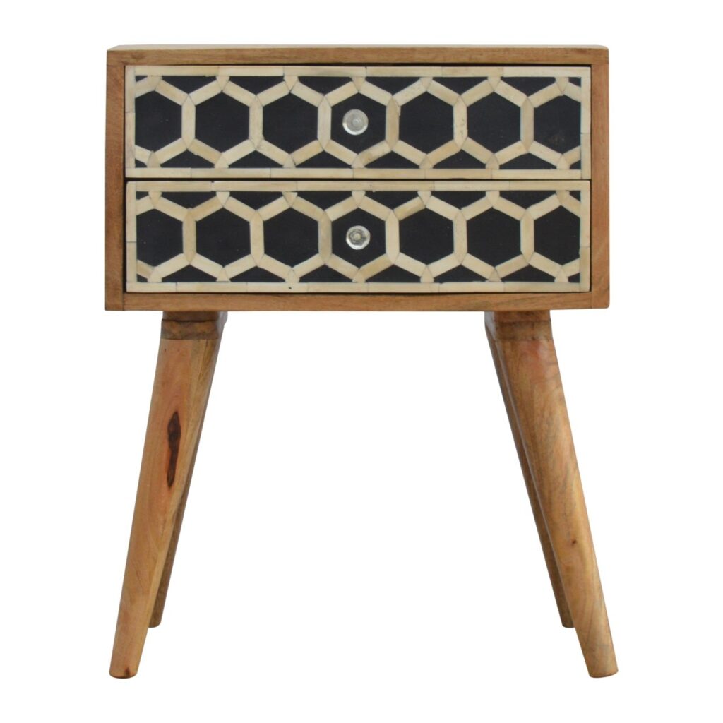 Canada Bone Inlay Nightsand with 2 Drawers Suppliers