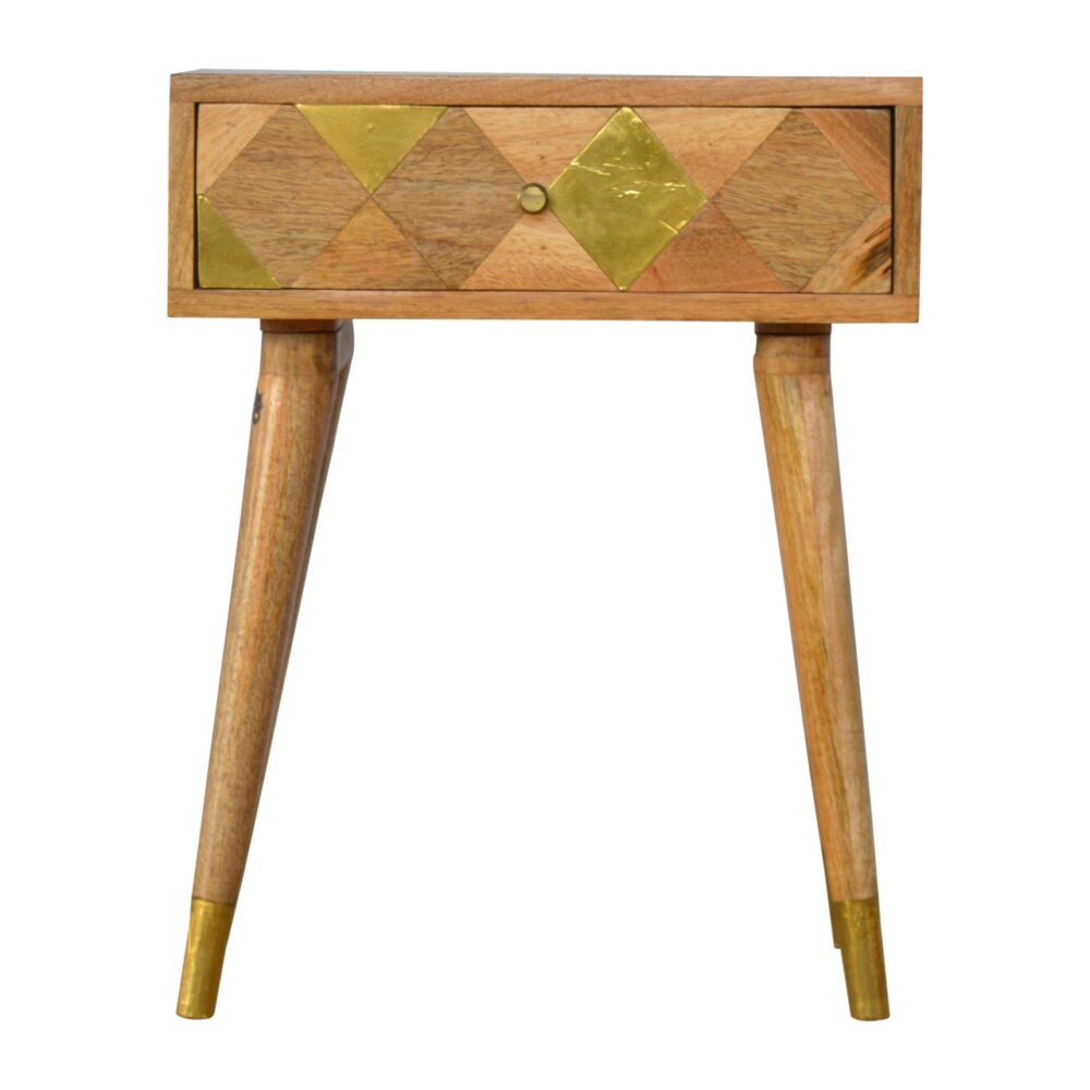 Canada 1 Drawer Gold Brass Nightsand Suppliers