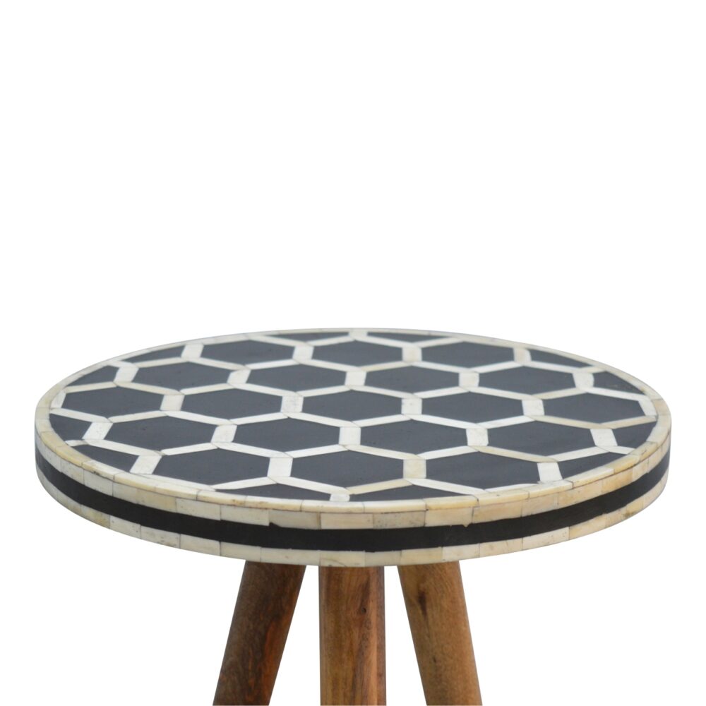 Bone Inlay Tripod Stool - Image 5
