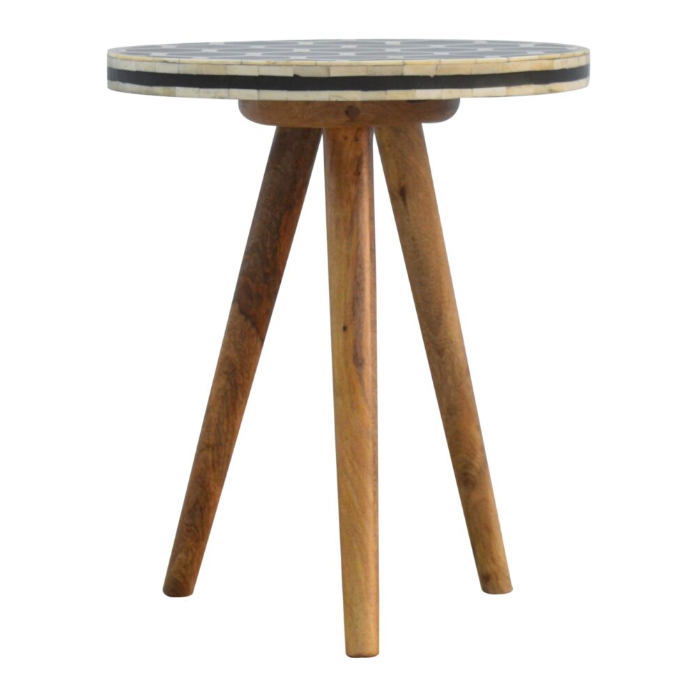 Bone Inlay Tripod Stool - Image 8