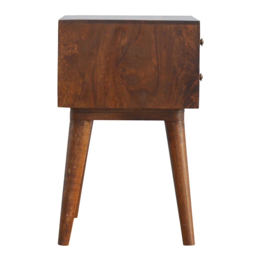 Geometric Brass Inlay 2 Drawer Nightstand for reselling