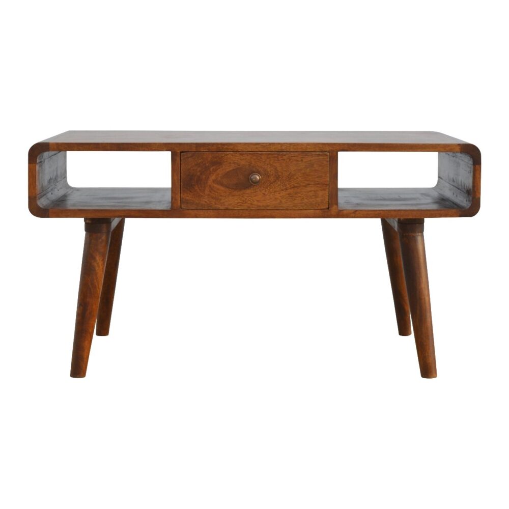 Canada Curved Chestnut Coffee Table Suppliers