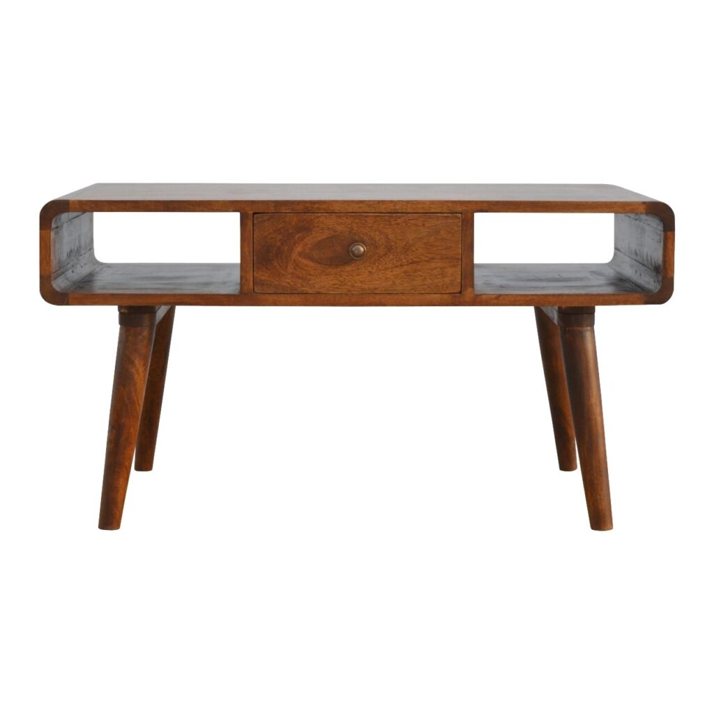 Canada Curved Chestnut Coffee Table Suppliers